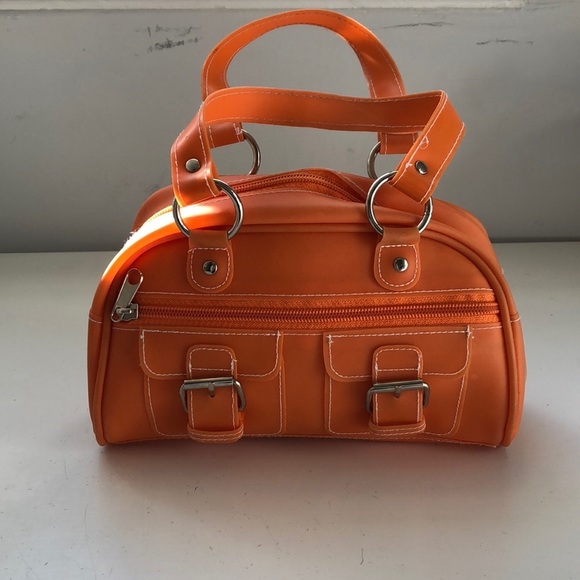 ORANGE NYLON MINI BAG - Picture 2 of 3